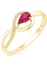 Rubis et diamants 0,02 ct X