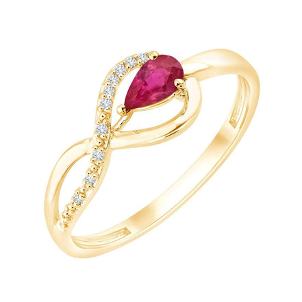 Rubis et diamants 0,02 ct X