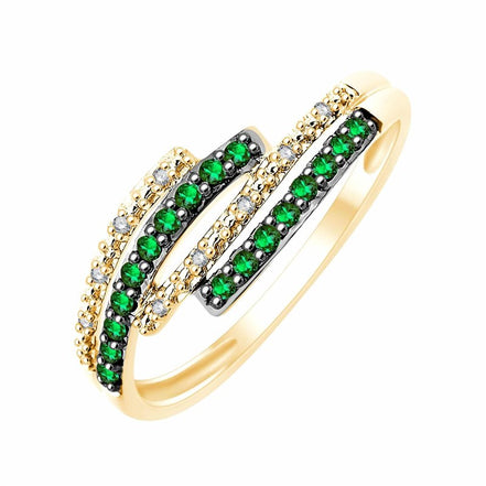 Émeraude et diamants 0,02ct X