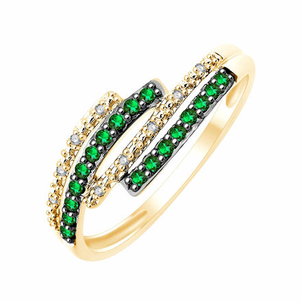 Émeraude et diamants 0,02ct X