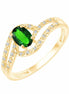 Émeraude et diamants 0,06 ct V