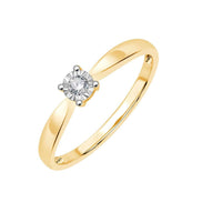 Solitaire Serti Clos Diamant 0,05ct II