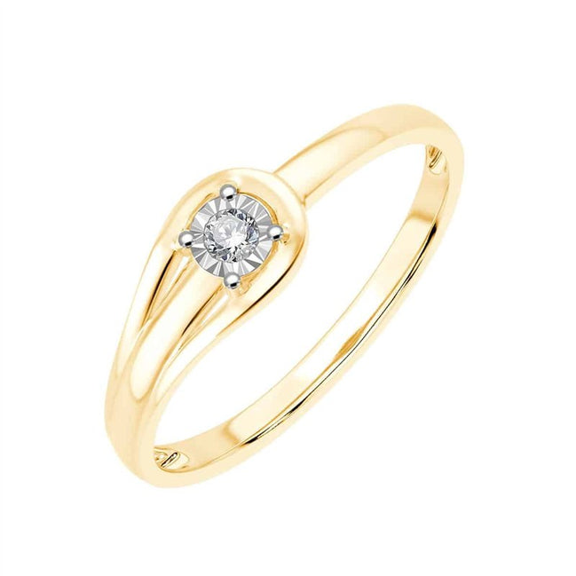 Solitaire Serti Clos Diamant 0,04ct I