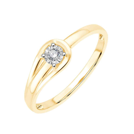 Solitaire Serti Clos Diamant 0,04ct I