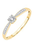 Solitaire Accompagné Diamant 0,08ct