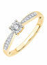 Solitaire Accompagné Diamant 0,11ct
