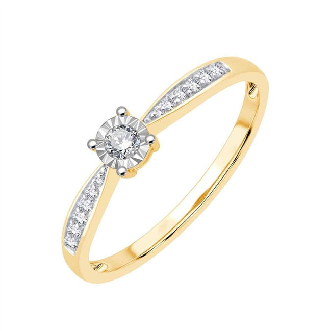 Solitaire Accompagné Diamant 0,13ct II