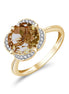 Kalista Rond Serti Griffe Quartz Champagne 3,40ct