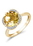 Kalista Rond Serti Griffe Citrine & Diamants 3,40ct