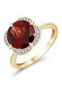 Kalista Rond Serti Griffe Grenat 3,40ct