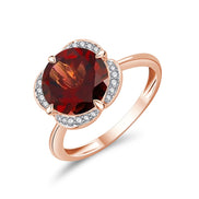 Kalista Rond Serti Griffe Grenat 3,40ct