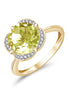 Kalista Rond Serti Griffe Quartz Citron 3,40ct I