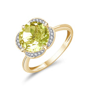 Kalista Rond Serti Griffe Quartz Citron 3,40ct I