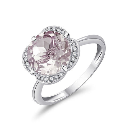 Kalista Rond Serti Griffe Quartz Rose 3,40ct I