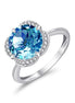 Kalista Rond Serti Griffe Topaze & Diamants 3,40ct I