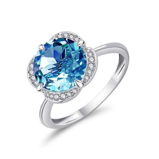 Kalista Rond Serti Griffe Topaze & Diamants 3,40ct I