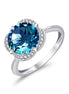 Kalista Rond Serti Griffe Topaze & Diamants 3,40ct II
