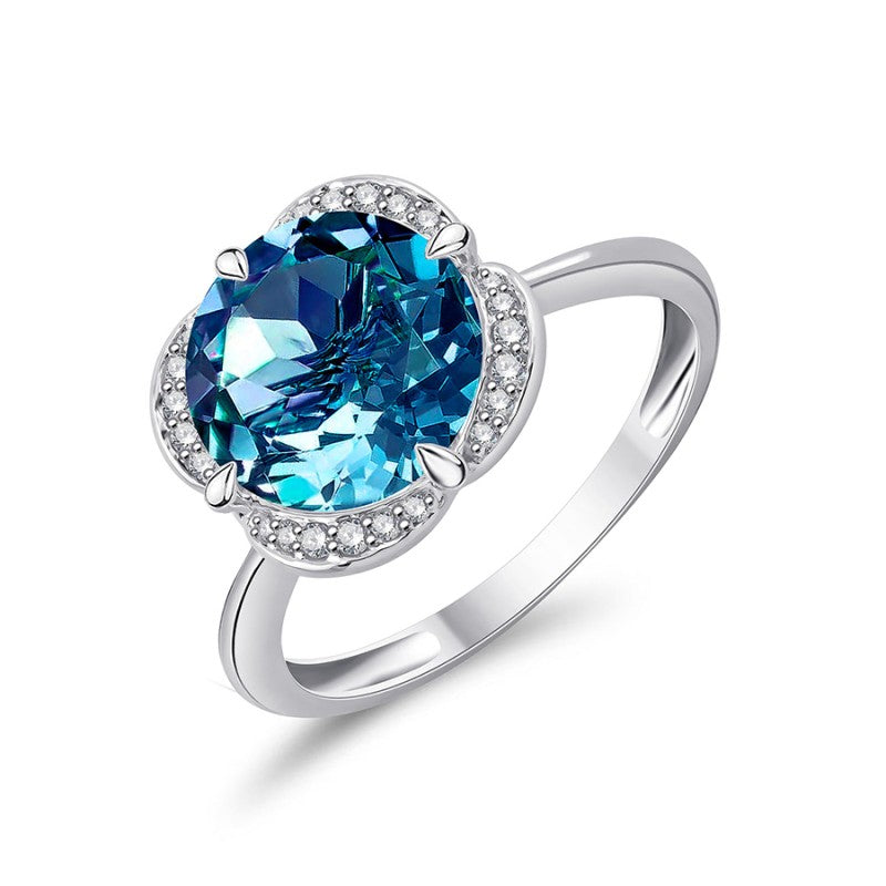 Kalista Rond Serti Griffe Topaze & Diamants 3,40ct II