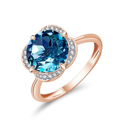 Kalista Rond Serti Griffe Topaze & Diamants 3,40ct II