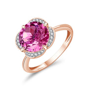 Kalista Rond Serti Griffe Topaze & Diamants 3,40ct III