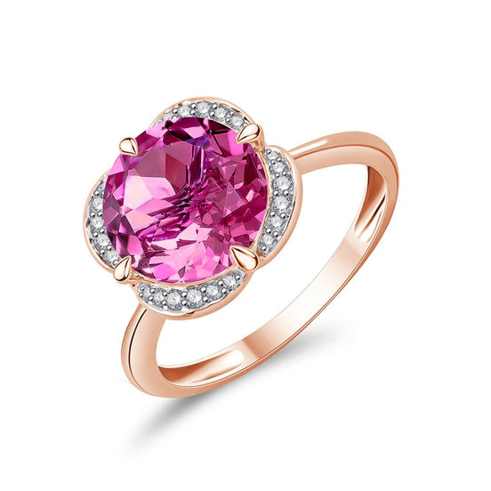 Kalista Rond Serti Griffe Topaze & Diamants 3,40ct III