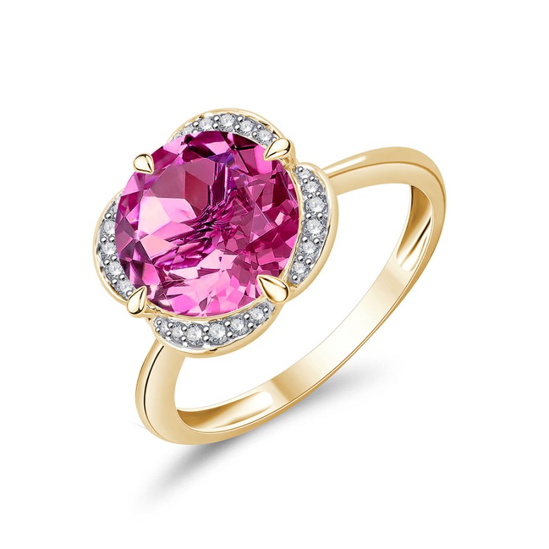 Kalista Rond Serti Griffe Topaze & Diamants 3,40ct III