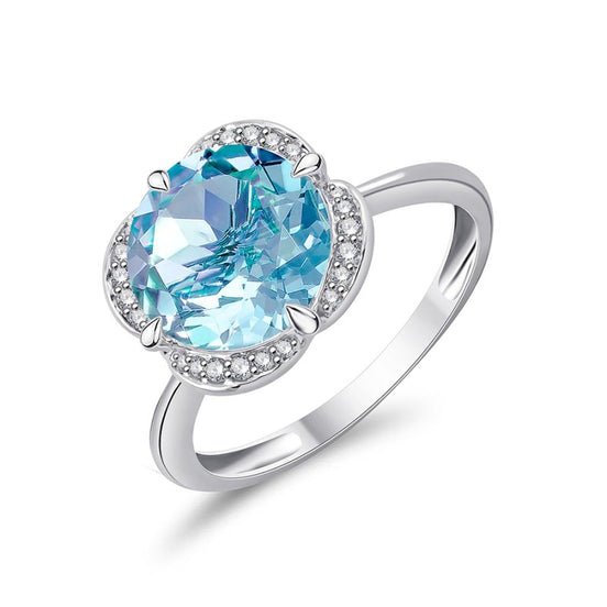 Kalista Rond Serti Griffe Topaze & Diamants 3,40ct IV