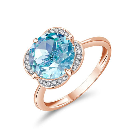 Kalista Rond Serti Griffe Topaze & Diamants 3,40ct IV