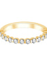 Demi Alliance serti clos diamant en or 18 carats