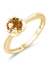 Kalista Rond Serti Griffe Quartz Champagne 0,75ct I