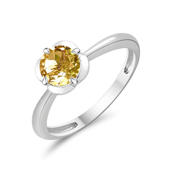 Kalista Rond Serti Griffe Citrine 0,75ct
