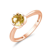 Kalista Rond Serti Griffe Citrine 0,75ct