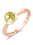 Kalista Rond Serti Griffe Quartz Citron 0,75ct I