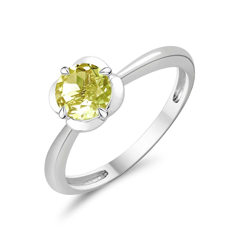 Kalista Rond Serti Griffe Quartz Citron 0,75ct I