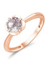 Kalista Rond Serti Griffe Quartz Rose 0,75ct I