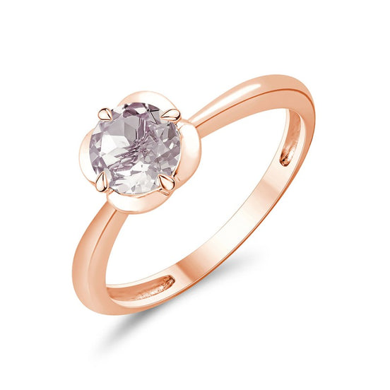 Kalista Rond Serti Griffe Quartz Rose 0,75ct I