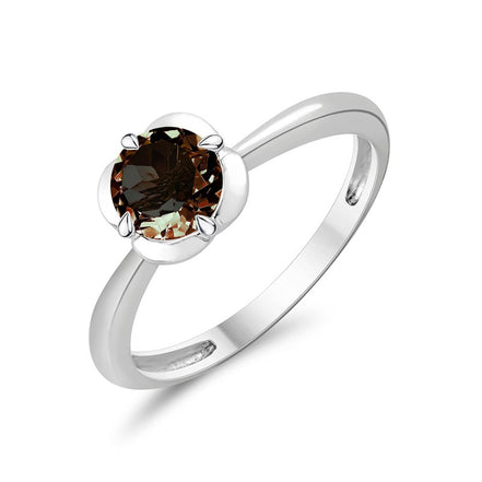 Kalista Rond Serti Griffe Quartz Fumé 0,75ct II