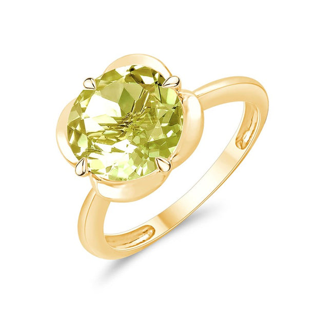 Kalista Rond Serti Griffe Quartz Citron 3,40ct II