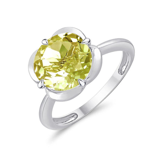 Kalista Rond Serti Griffe Quartz Citron 3,40ct II