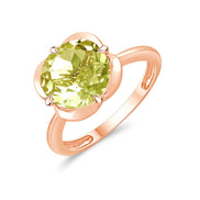 Kalista Rond Serti Griffe Quartz Citron 3,40ct II