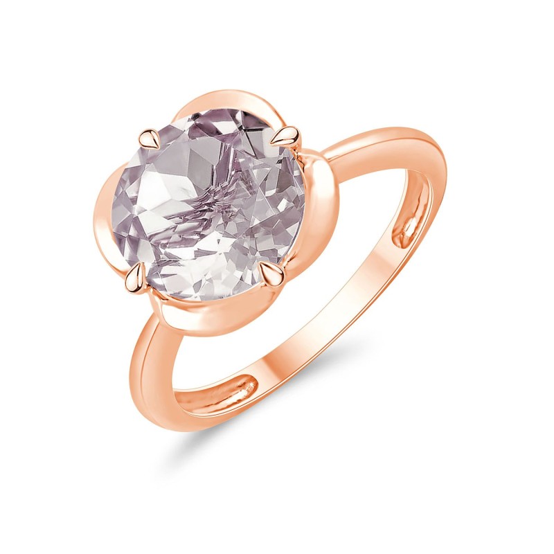 Kalista Rond Serti Griffe Quartz Rose 3,40ct II