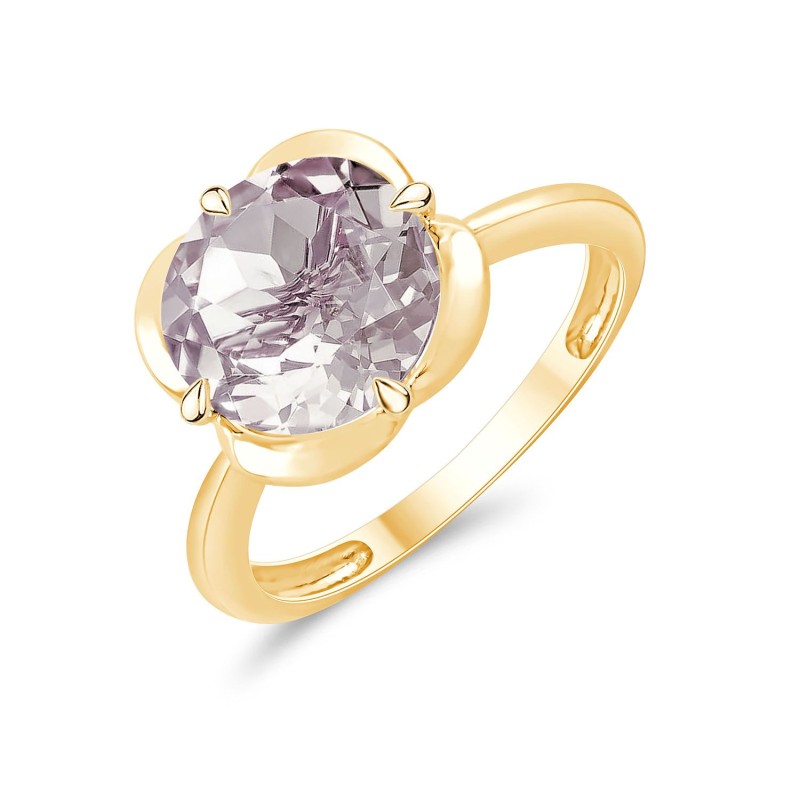 Kalista Rond Serti Griffe Quartz Rose 3,40ct II