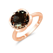 Kalista Rond Serti Griffe Quartz Fumé 3,40ct II