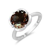 Kalista Rond Serti Griffe Quartz Fumé 3,40ct II