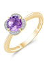 Kalista Rond Serti Griffe Améthyste & Diamants 0,75ct II