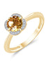 Kalista Rond Serti Griffe Quartz Champagne 0,75ct II