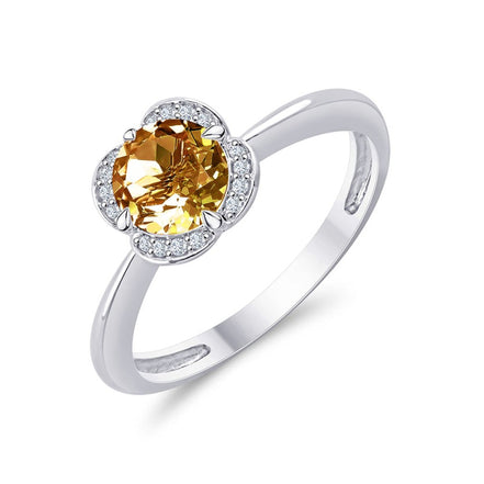 Kalista Rond Serti Griffe Quartz Champagne 0,75ct II