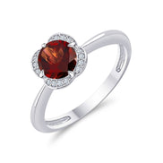 Kalista Rond Serti Griffe Grenat 0,75ct II