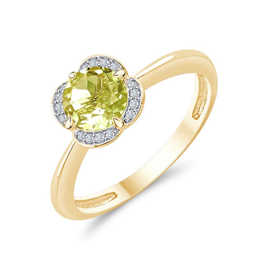 Kalista Rond Serti Griffe Quartz Citron 0,75ct II