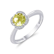 Kalista Rond Serti Griffe Quartz Citron 0,75ct II